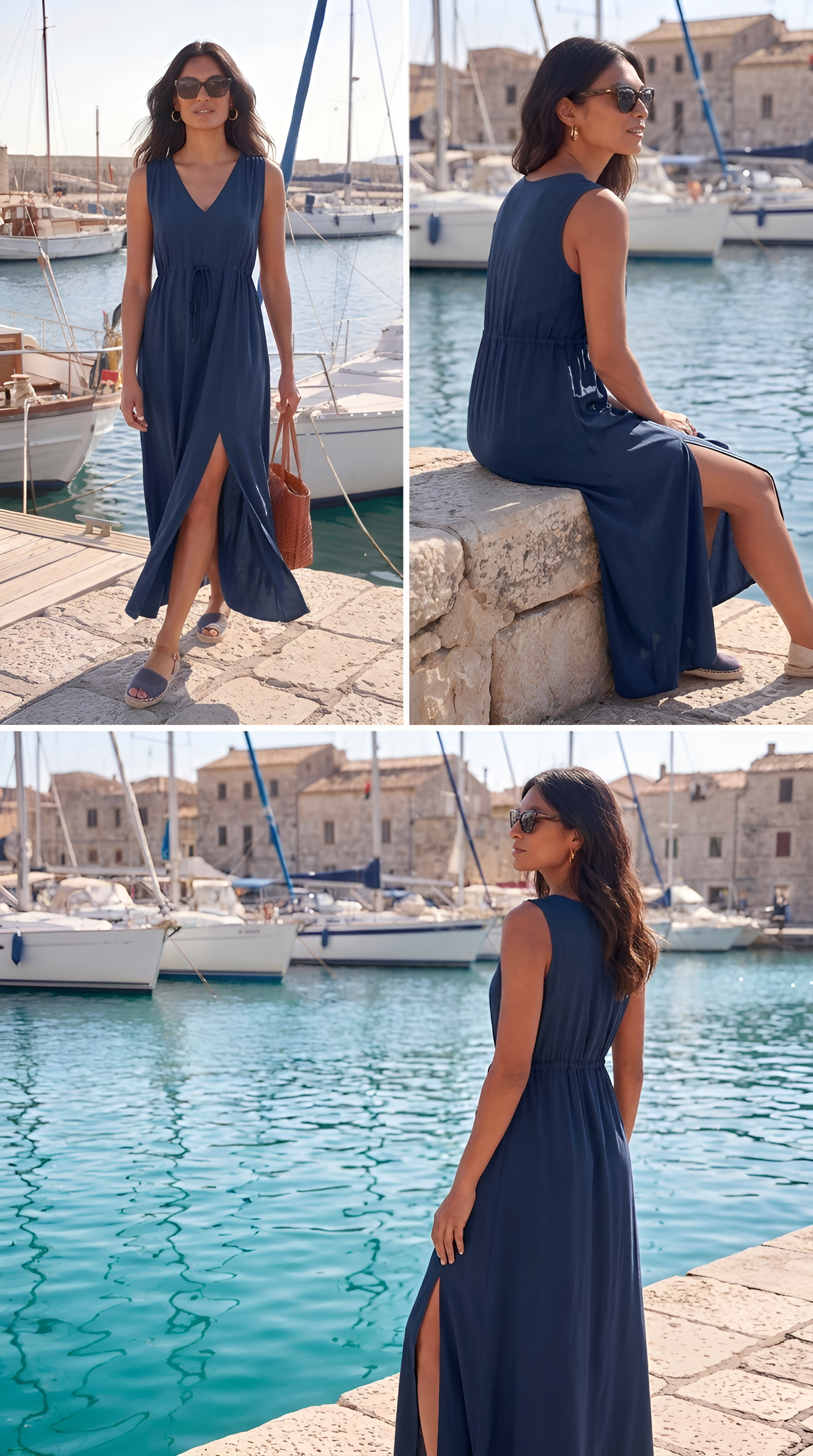 Dámske tmavomodré šaty ZABAIONE NAVY BLUE s.WEAR 8